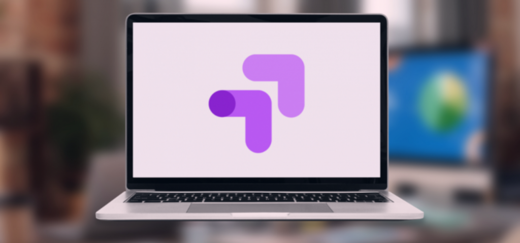 Computer screen with logo of Google Optimize